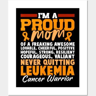 Mom for Leukemia Cancer Awareness Mother Posters and Art